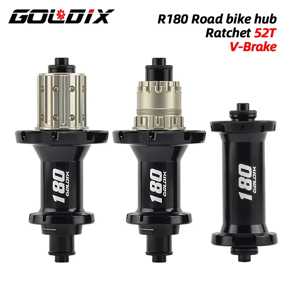 GOLDIX R310 V-Brake Road Bike Hub  52T Ratchet Quick Release HG/XDR Front 20Hole Rear 24Hole Straight Pull Spoke Sealed Bearing