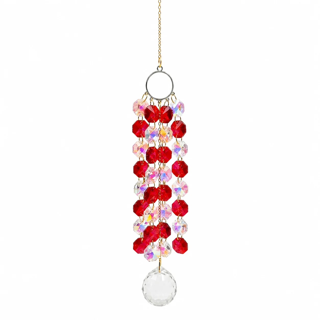 Crystal Suncatcher High-Transmittance Prism Rainbow Maker Weatherproof for Outdoor Garden Patio Window Hanging Decor Durable