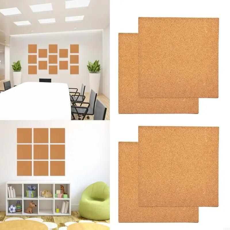 Y8AD 2Pcs Adhesive Corkboards for Wall, 12