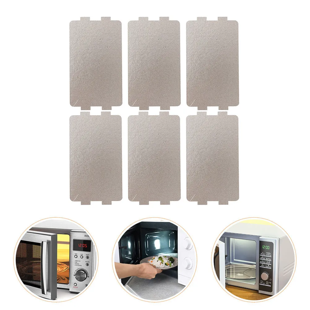 6Pcs Microwave Oven Mica Sheet Waveguide Cover Universal Heat Protection Shield Replacement Part for Home Appliance Repair