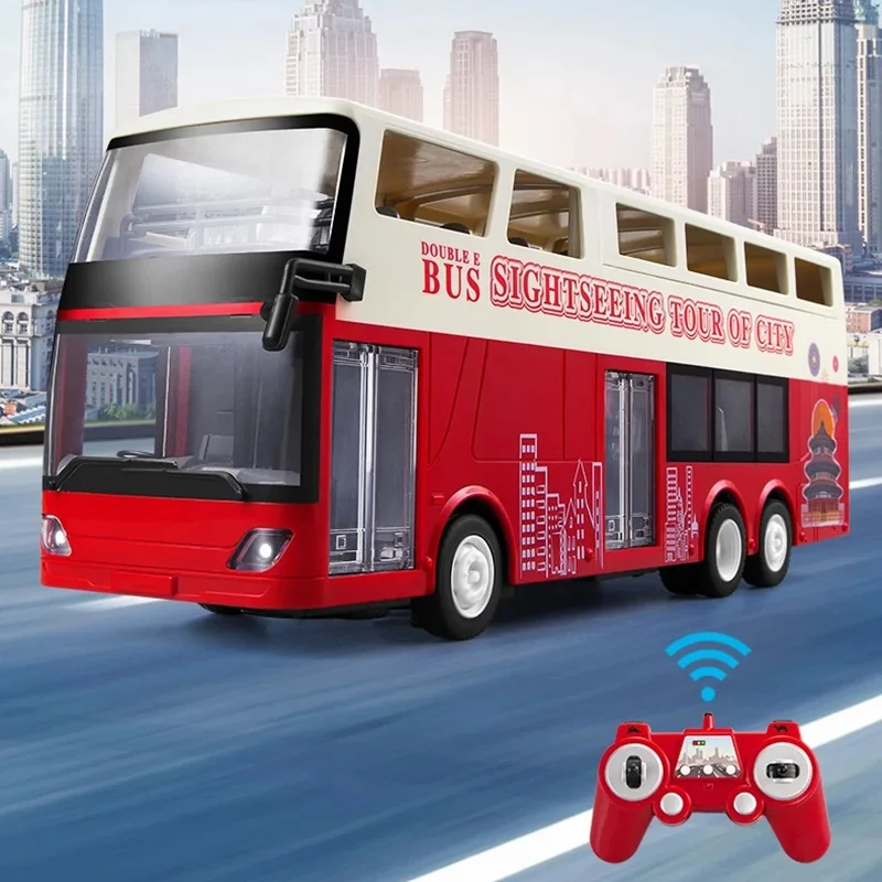 مزدوج E RC E640-003 طبقتين حافلة لمشاهدة معالم المدينة التحكم عن بعد أبواب العمل شاحنة مجسمة لتقوم بها بنفسك هدايا للأولاد #6