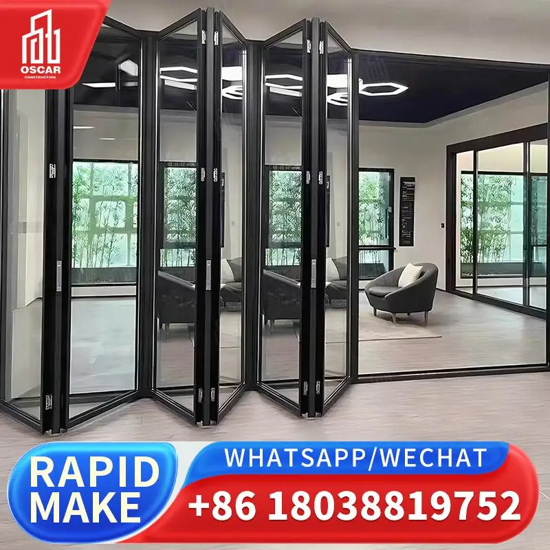 

Customizable Factorymade Foldable Aluminum Doors for Commercial Spaces in Europe Aluminum Folding Door