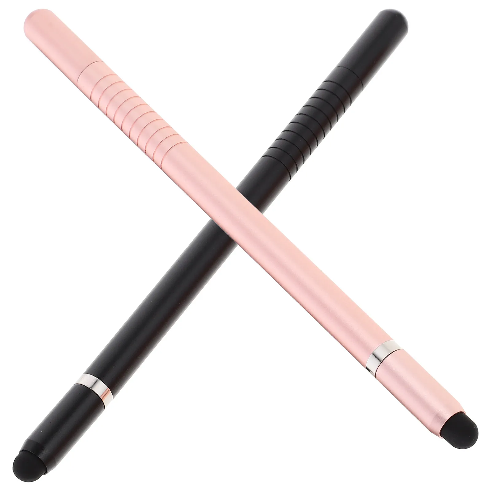 2Pcs Universal Capacitive Stylus Pen Aluminum Alloy Smooth Tip Sensitive Screen Control Tablet Phone Writing Drawing Tool