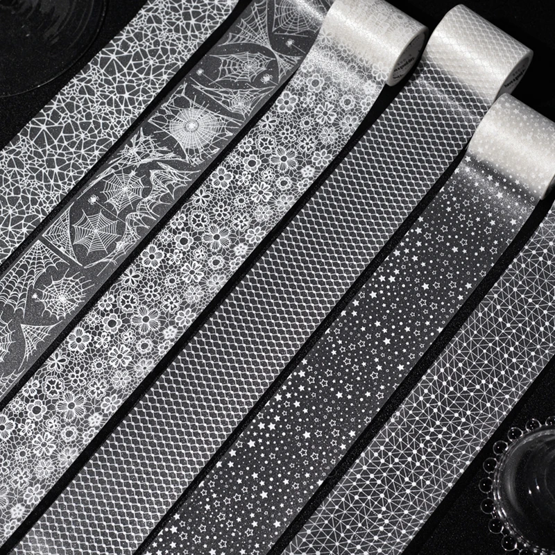 50mm*2m Grid texture PET Tapes DIY Scrapbooking Decor Photo Album Collage Junk Journal Materials Aesthetics Stickers