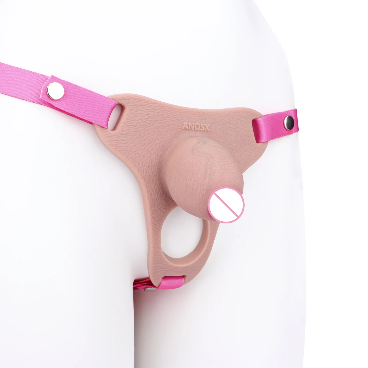 ANOSX سيليكون العفة قفص حزام على القضيب كم واقعية دسار بانت قابل للقفل العفة حزام الذكور قفص القضيب الجنس لعب للرجال #4