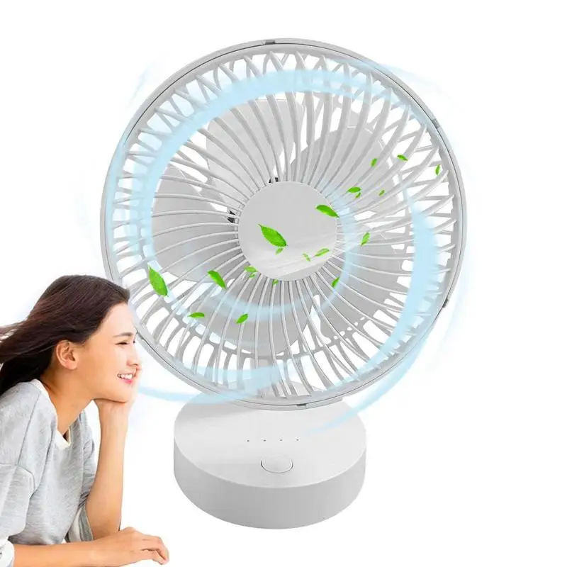 

Car Fan Automotive Cooling Fan Front Seat Rechargeable Car Camping Fan Quiet Battery Powered Desk Fan 4 Speeds Strong Airflow