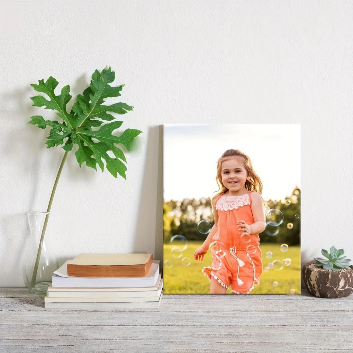 Custom Canvas Prints—Upload your photos to create personalized wall art; custom-made canvas prints, framed posters for home deco