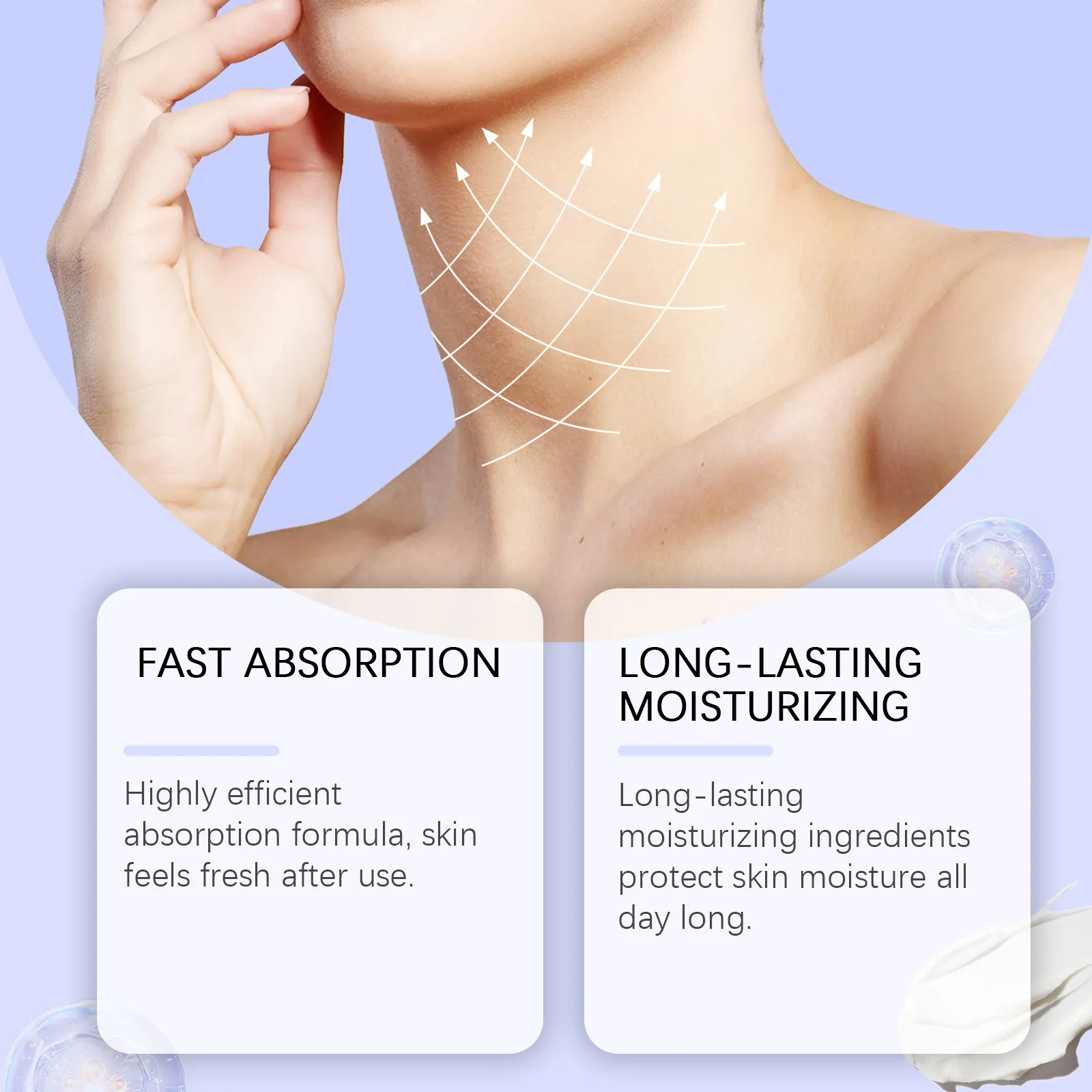 Neck Cream Lifting Firming Lighten Fine Line Eliminate Double Chin Rejuvenation Moisturizer Neck Rejuvenation Cream