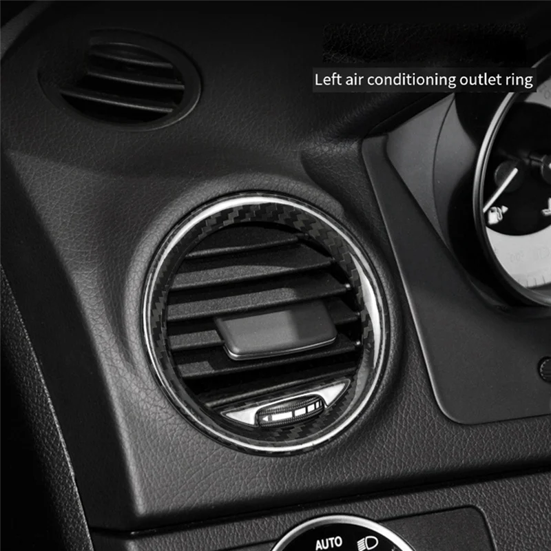 

Car Inner Air Vent Frame Sticker Real Hard Carbon Fiber Cover For Fiat 500 2008-2015 Abarth 595 2012-2015