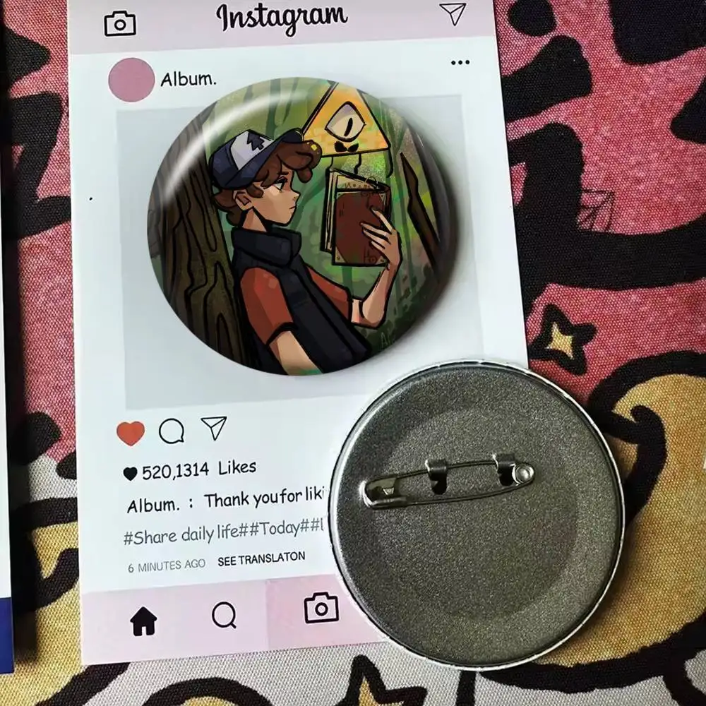 Bill Cipher Dipper Pines   Laser Badge Applicable For Backpack Clothes Hats Decor Creative Accessories