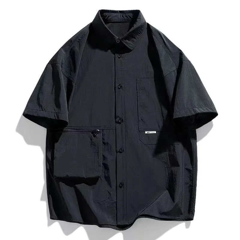 

Новая мужская летняя рубашка-куртка 2025 года в американском стиле, свободного кроя, повседневная, с эффектом высококачественного материала