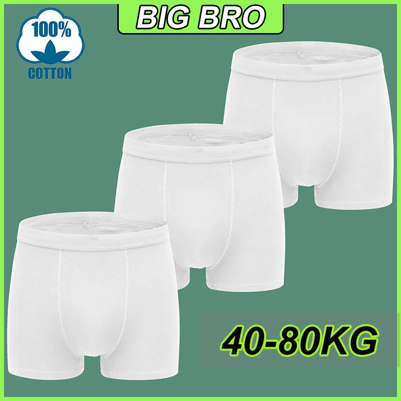 

1pc/3pcs Men's Underwears Cotton Boxers White U Pouch Underwear Panties Men Boxer Underpants Youth Boy White Shorts Male Clothes