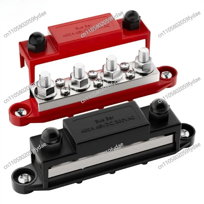 Pure Copper Busbar 400A 10 Way High Current Distribution Block For Car BB400-T4M10S6