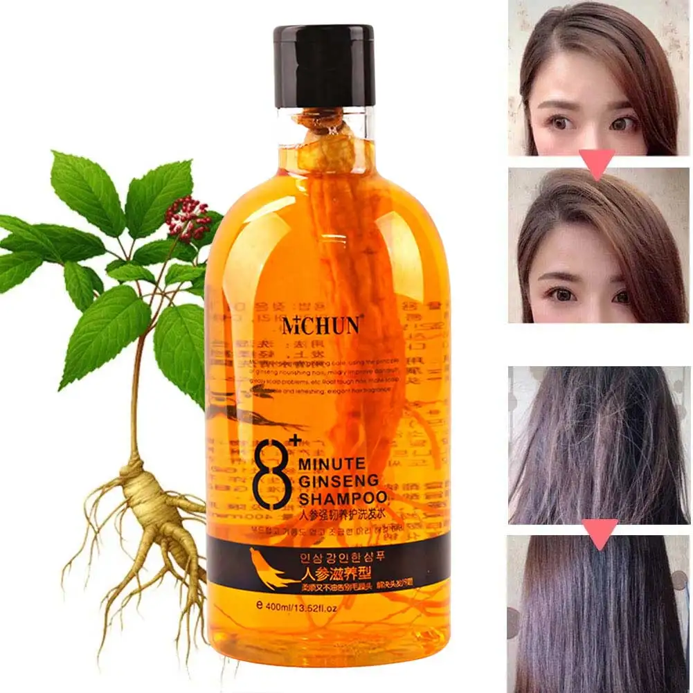 8 Minute Ginseng Shampoo Nourishing Anti Dandruff Anti Hair Loss Repair Damage Hair Shampoo for Long Short Thick Hair