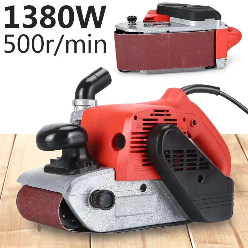 1380W Electric Belt Sander Polishing Grinding Machine Belt 4 Inch Machine DIY Sander Household Sander DIY Tool Set 220V 500r/min