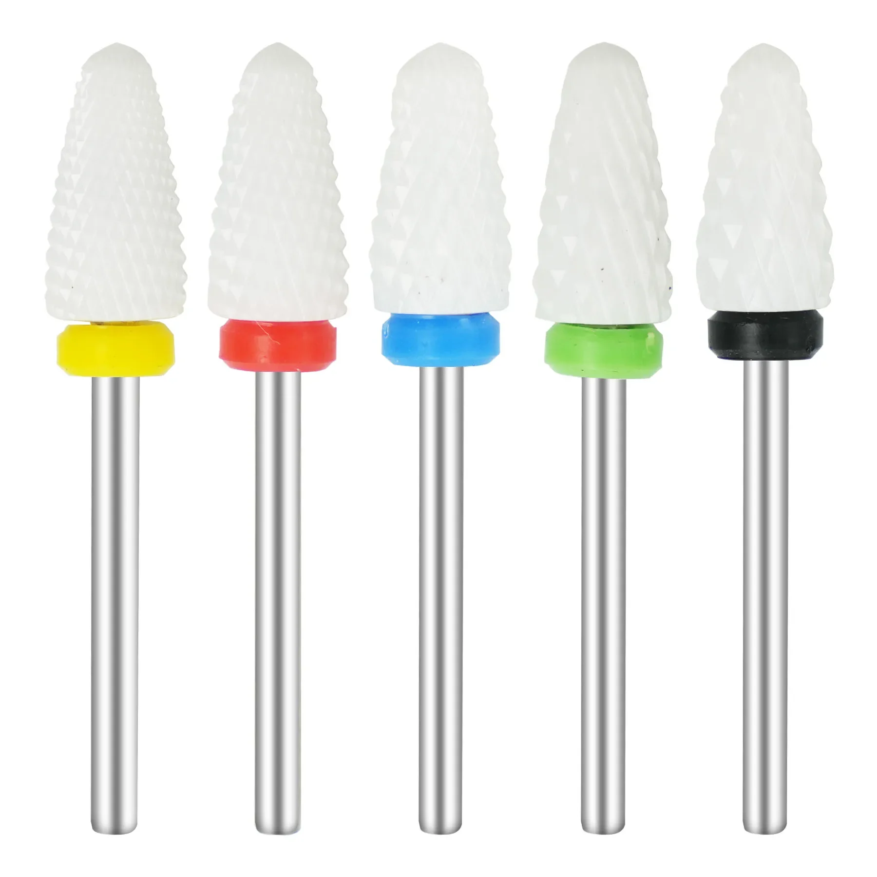 1개 세라믹 네일 드릴 비트 로터리 큐티클 버 젤 제거 파일 전동 드릴 기계용 네일 아트 도구 액세서리