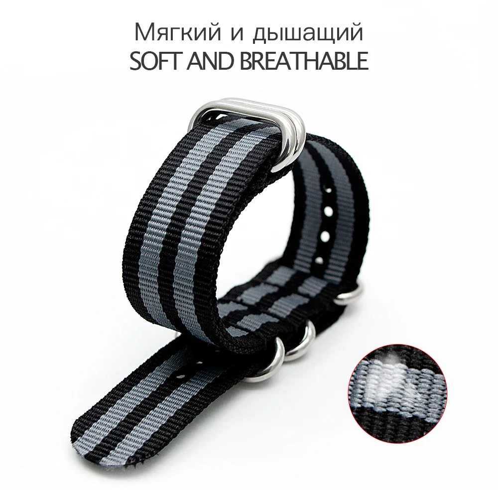 Sport Style High Quality Watchband For Braided Strap Nylon Replacement Band For Men And Women 18mm 20mm 22mm 24mm