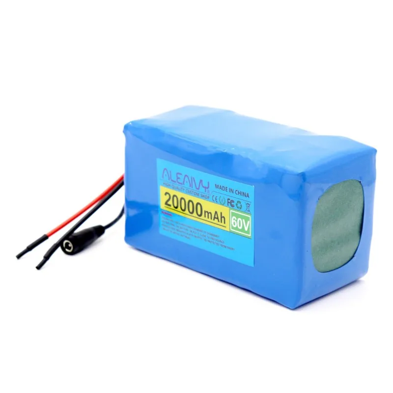 60V 16S2P 20Ah 18650 Li-ion Battery Pack 67.2V Lithium Ion 20000mAh Ebike Electric bicycle Scooter with 30A BMS 750W 1000Watt