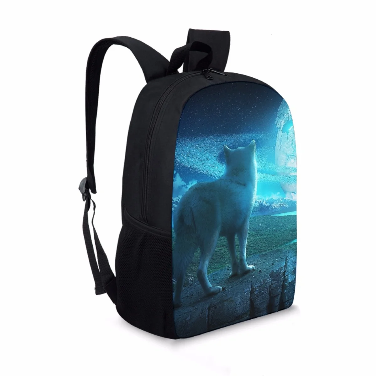 3D Wolf Print School Bags for Teenage Girls Boys Student Kids Backpack Primary Children Bookbag Mochila Escolar Laptop Rucksack