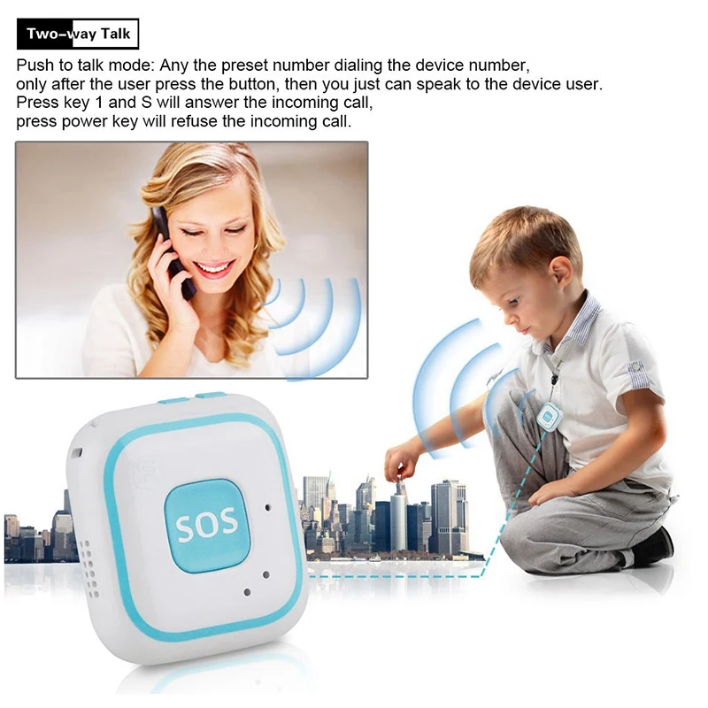 REACHFAR RF-V28 Two Way Calls SOS Fall Alarm Kids GPS Mini Locator 2G GSM Real Time Tracking Handheld Tracker