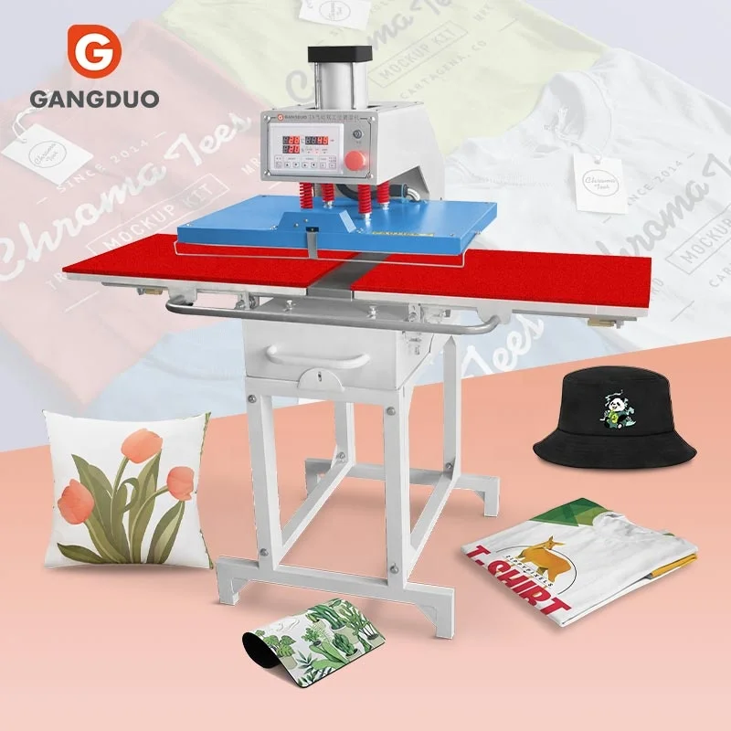 Hydraulic Dual Auto T Shirt Heat Print 80 X 100 High Quality Heat Press Heatpress Machine for Tshirt