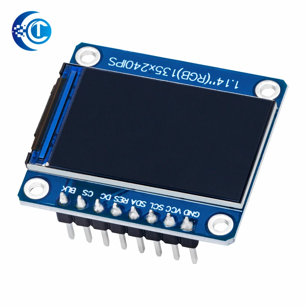 1pcs New 1.14 - inch IPS TFT Display Screen: 3.3V, 8 - PIN SPI, HD Full Color, ST7789 Drive IC, 135*240 Resolution