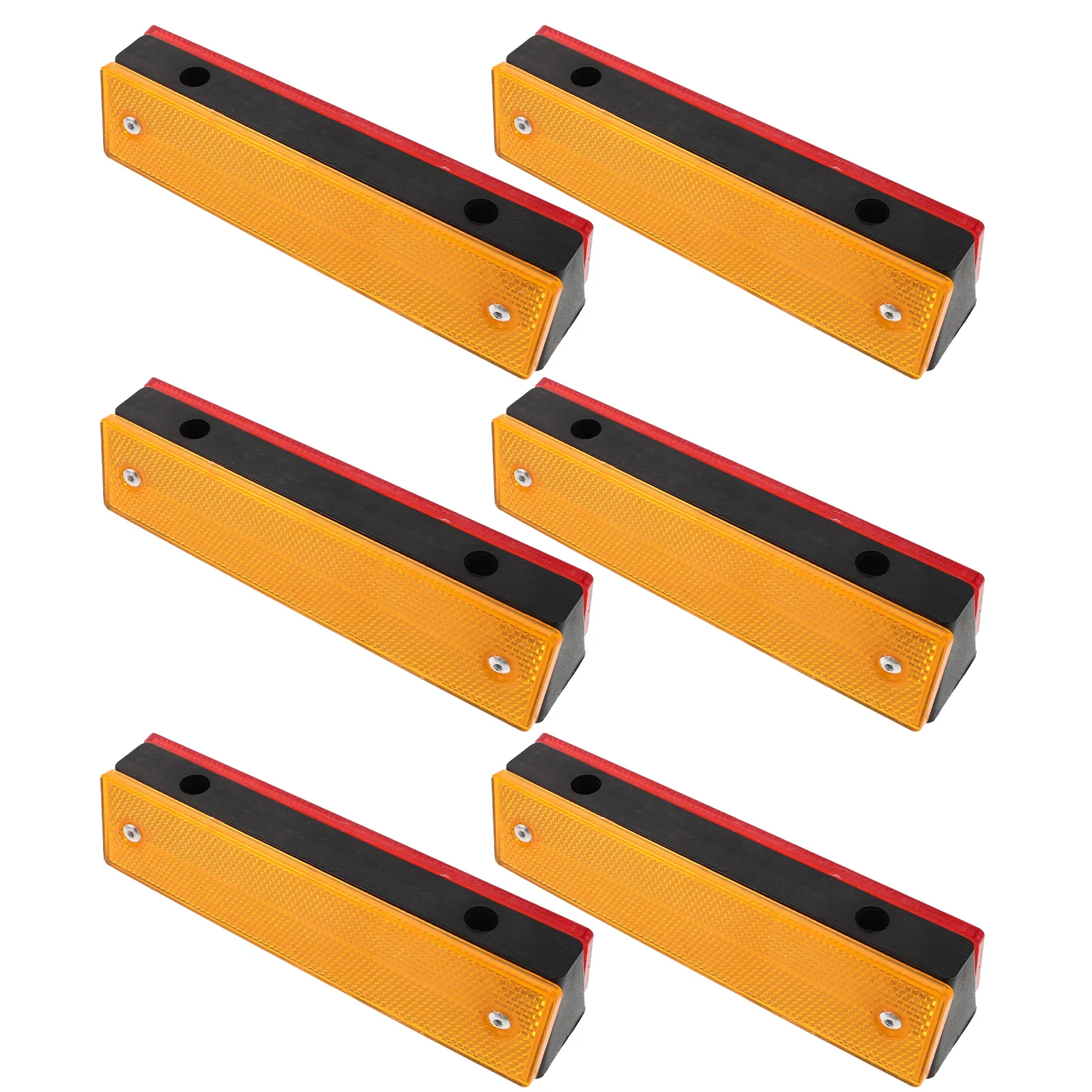 

6Pcs Road Safety Markers Reflective Highway Studs for Driveway Entrance Crosswalk Street Pavement Installation