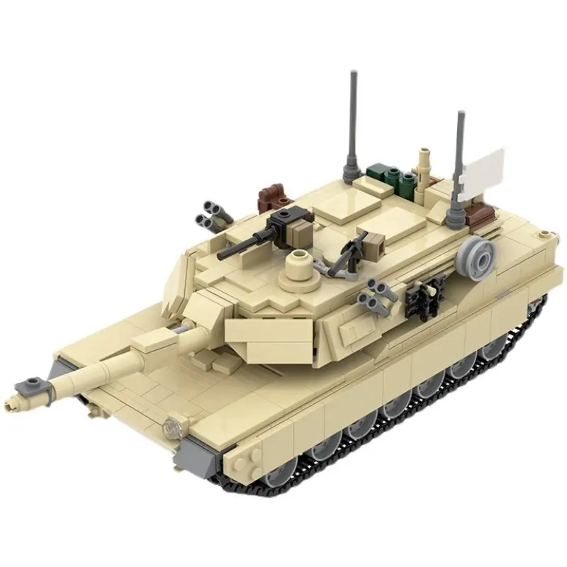 MOC Modern Military Series War Equipment M1A2 Abrams Tank Building Blocks Model DIY Children's Puzzle Assembly Toy Birthday Gift