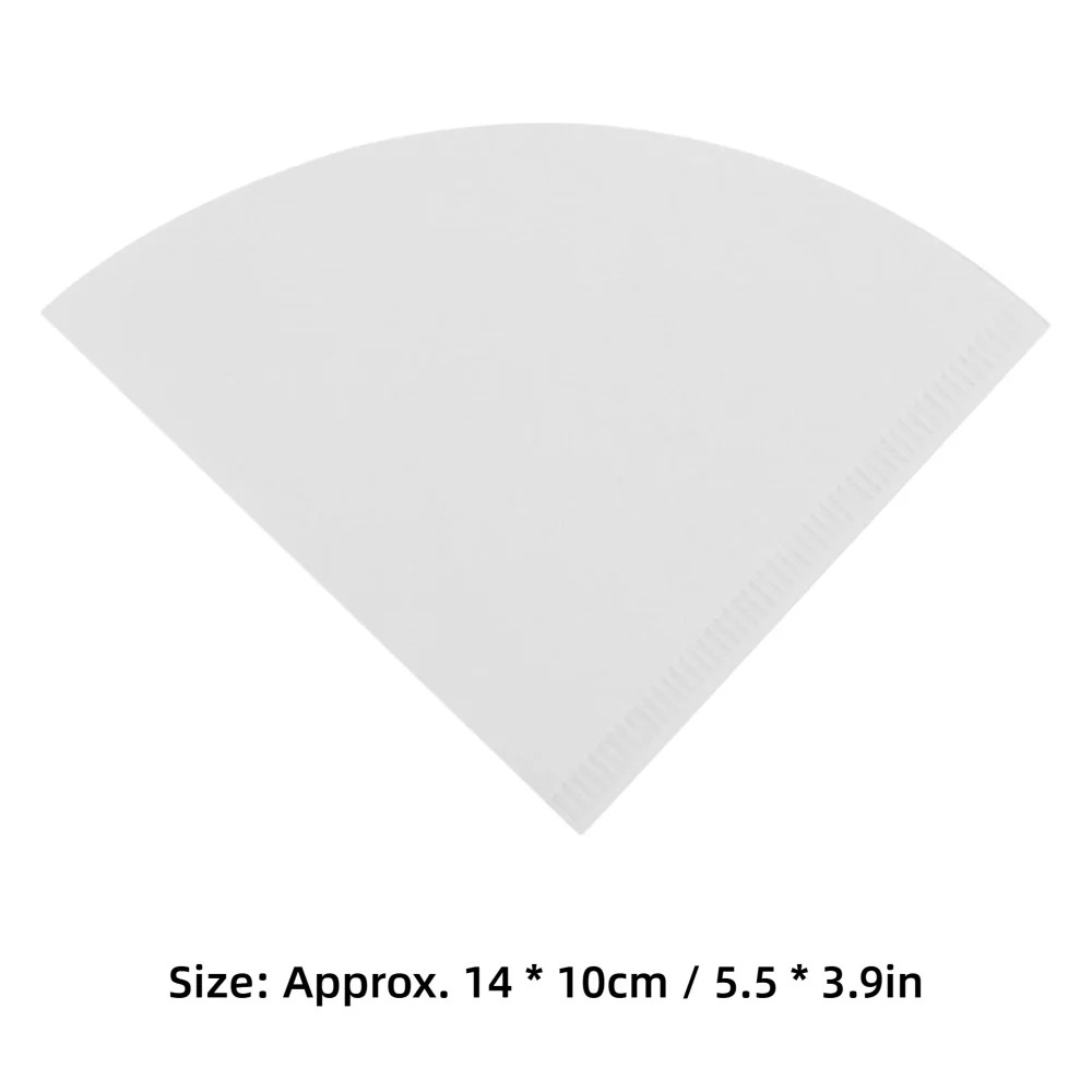 50PCS Set White Cone Coffee Filters Nature Paper Disposable Paper Pour Over Filters Durable Drip Coffee Filters