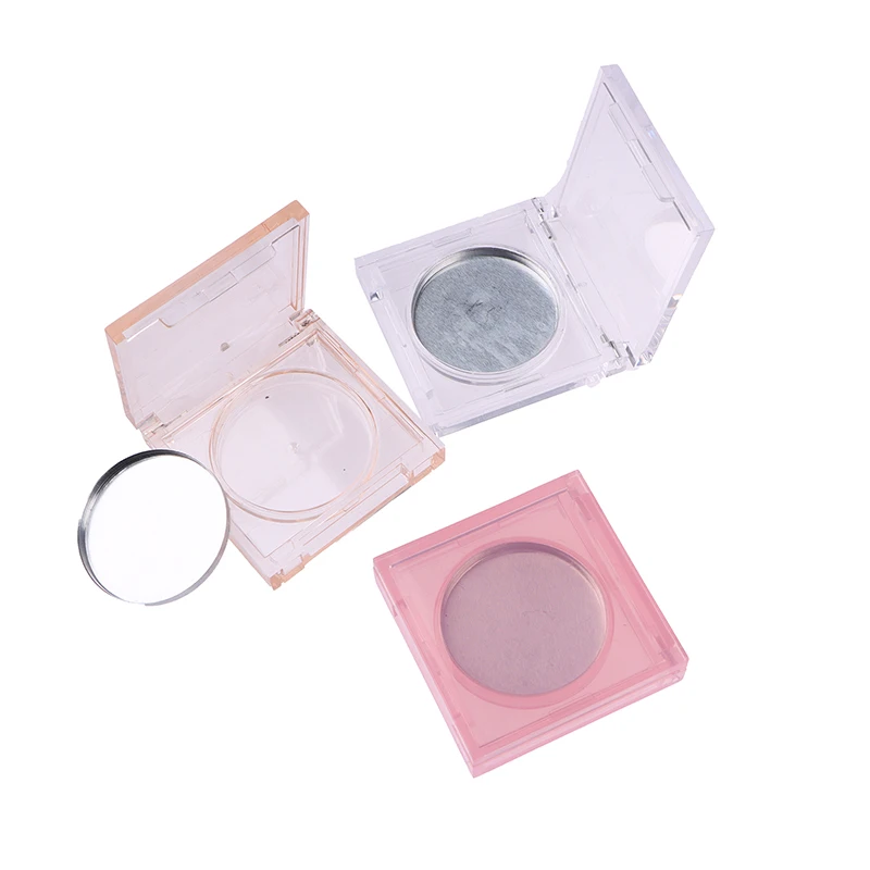 

Empty 36.3mm Inner Diameter Single Hole Square Transparent Highlight Box Blush Case Concealer Box Cosmetic Replacement Box