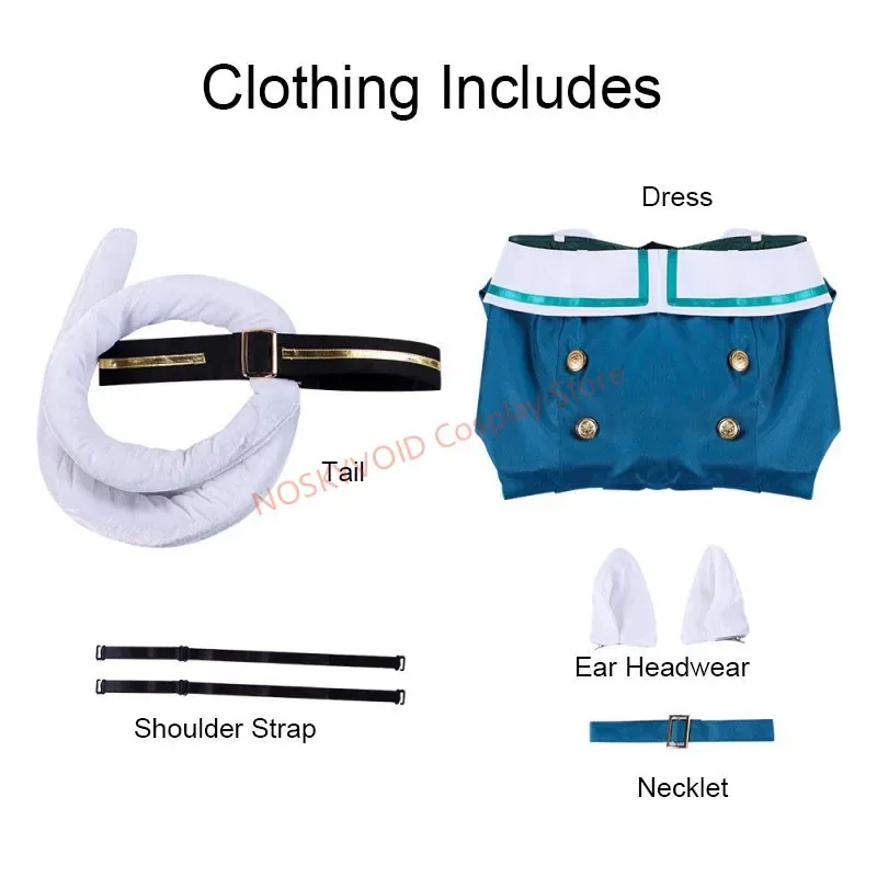 أزياء الهالوين فساتين كوساناجي نيني التأثيرية ميكو: المرحلة الملونة! Catgirl خلع الملابس الأذن والذيل تأثيري الباروكات القبعات