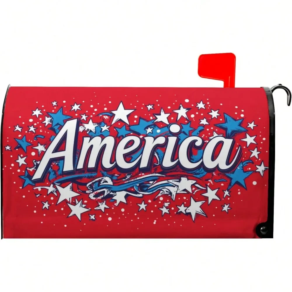 

Of July America Mailbox Covers Magnetic Independence Day Red Mailbox Cover Standard Size 21 X 18 Inch Stars Patriotic Mail Box