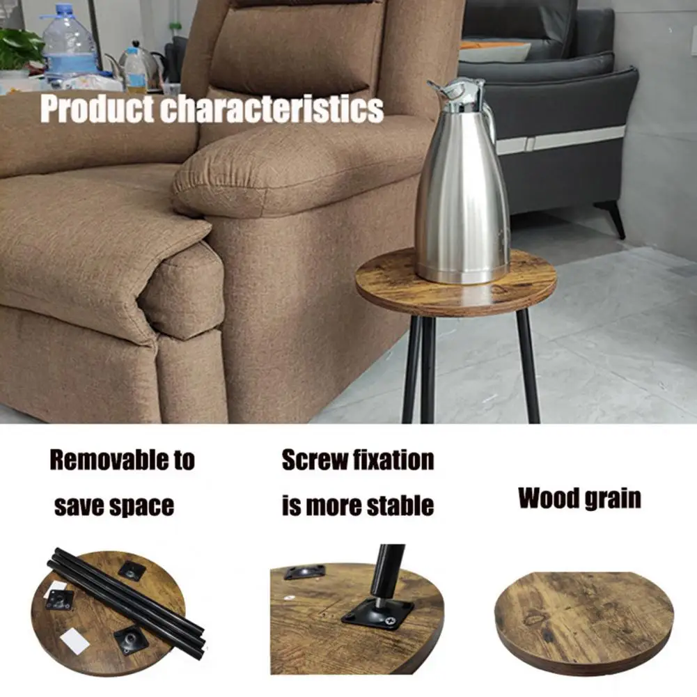 Room Side Table Stylish Side Table Vintage Wooden Side Table Modern Dining Set for Room Kitchen Space-saving Multifunctional
