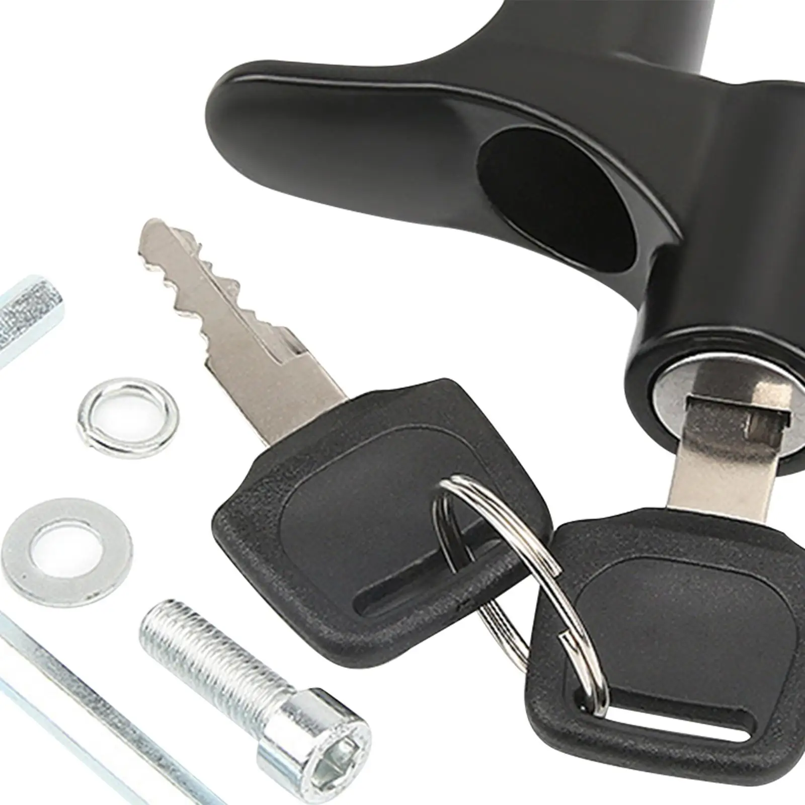 Черный замок для мотоциклетного шлема, безопасность из алюминиевого сплава, простая установка, навесной замок