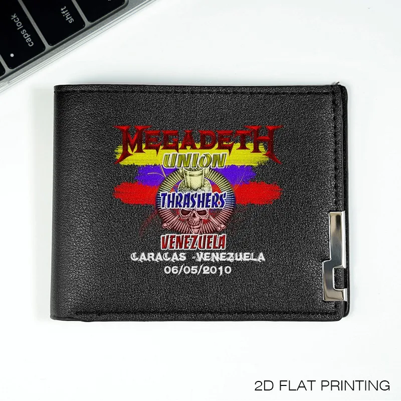 MEGADETH UNION THRASHERS VENEZUELA 2010, LIMITED EDITION, мужской тонкий кошелек из искусственной кожи, БИЗНЕС-СТИЛЬ, МОДНЫЙ ЛЕГКИЙ ДИЗАЙН