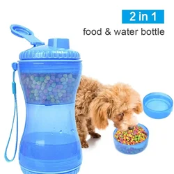 Outdoor Portable Pet Dog Water Bottle Training Food Storage Bottle PP Dogs Water Dispenser for Large Dogs Pets Accessories Stuff