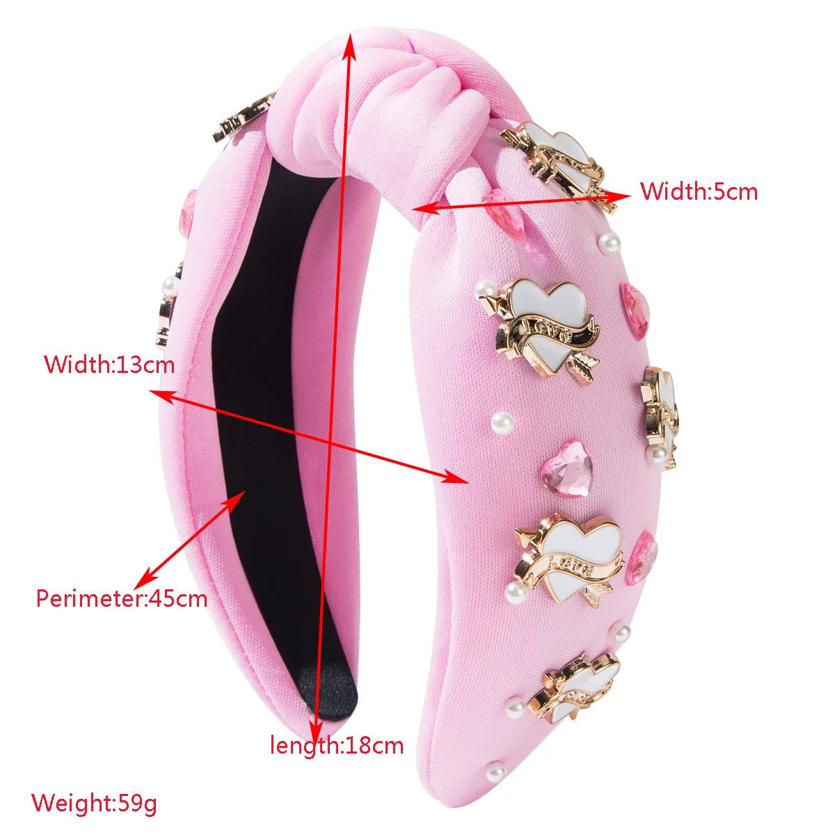 Hot-selling Valentine's Day headband alloy arrow through the heart accessories sweet headband simple fashion holiday hair access