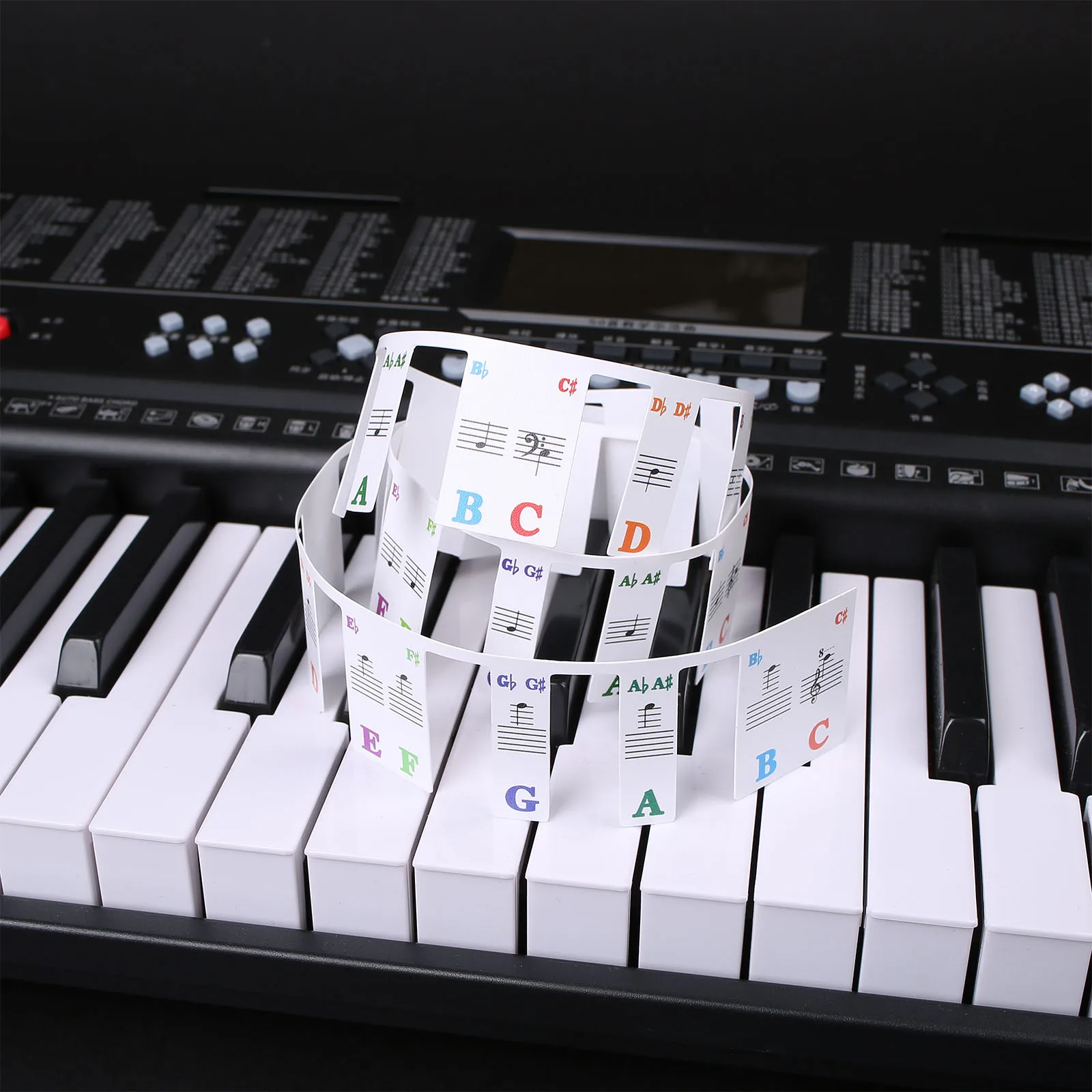 Beginners Students Kids Piano Keyboard Stickers Grand/upright/electric Piano 88 Keys Stave Notation Note Strip Label Symbol