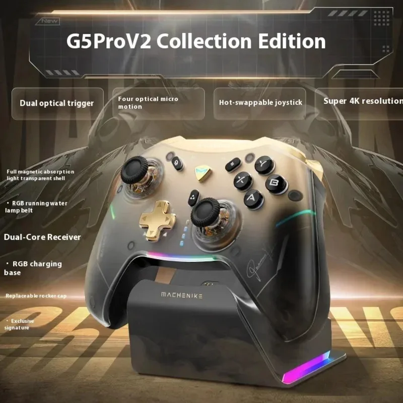 

G5 Pro V2 Machinike Bluetooth Controller Wireless Trigger Hall Effect Joystick Gamepad Smartphone Game Pad Pc Control Android