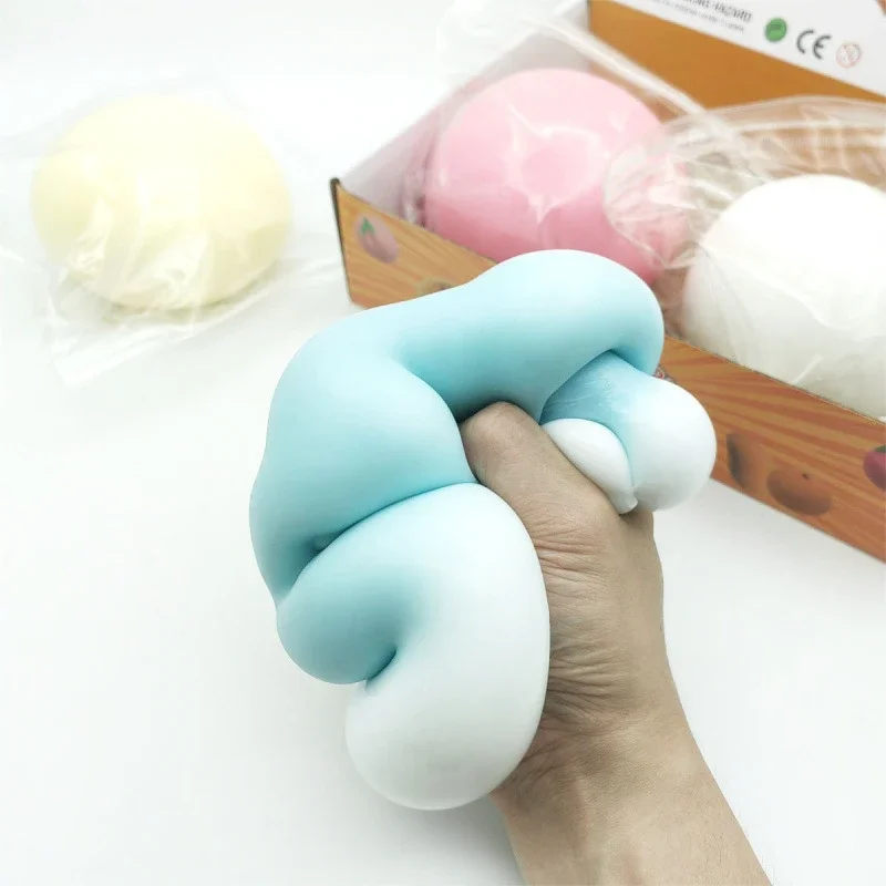 1Pcs Super Large Fluid Cheese Ball Stress Relief Giant Slow Rebound Squeeze Toy Anxiety Relief Stress Management Ball For Adults