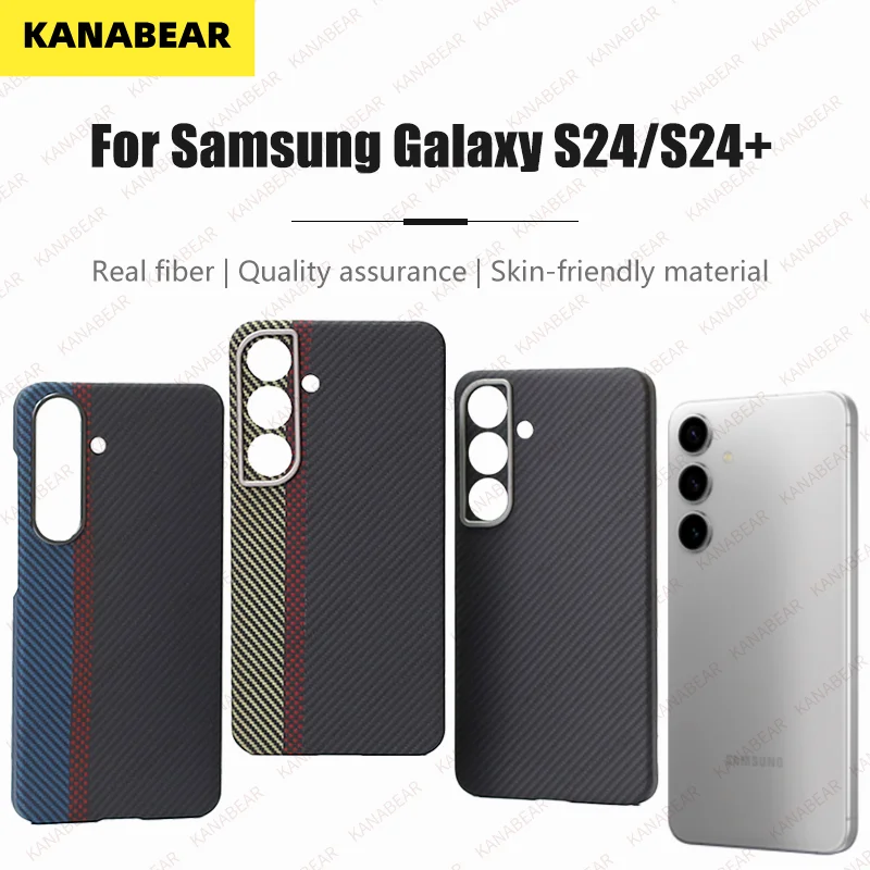 KANABEAR Carbon fiber case for Samsung Galaxy S24Plus  Anti-fall Aramid Fiber case Slimv Design S24 cover