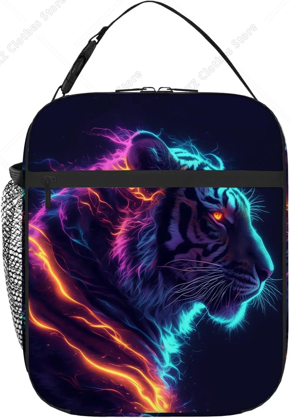 Tiger Insulated Lunch Box Lunch Bag Reusable Thermal Cooler Tote Bag for Work Picnic School Funny Animal