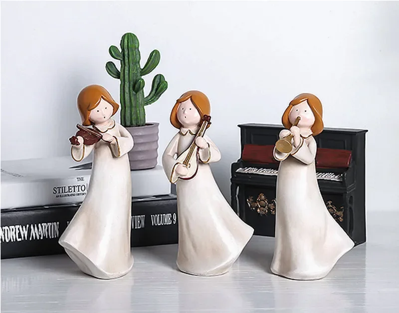 [MGT]-Modern Music of the Northern Europe, Resin Singer Girl, Home Decor, Art Decoration, Craft Ornaments