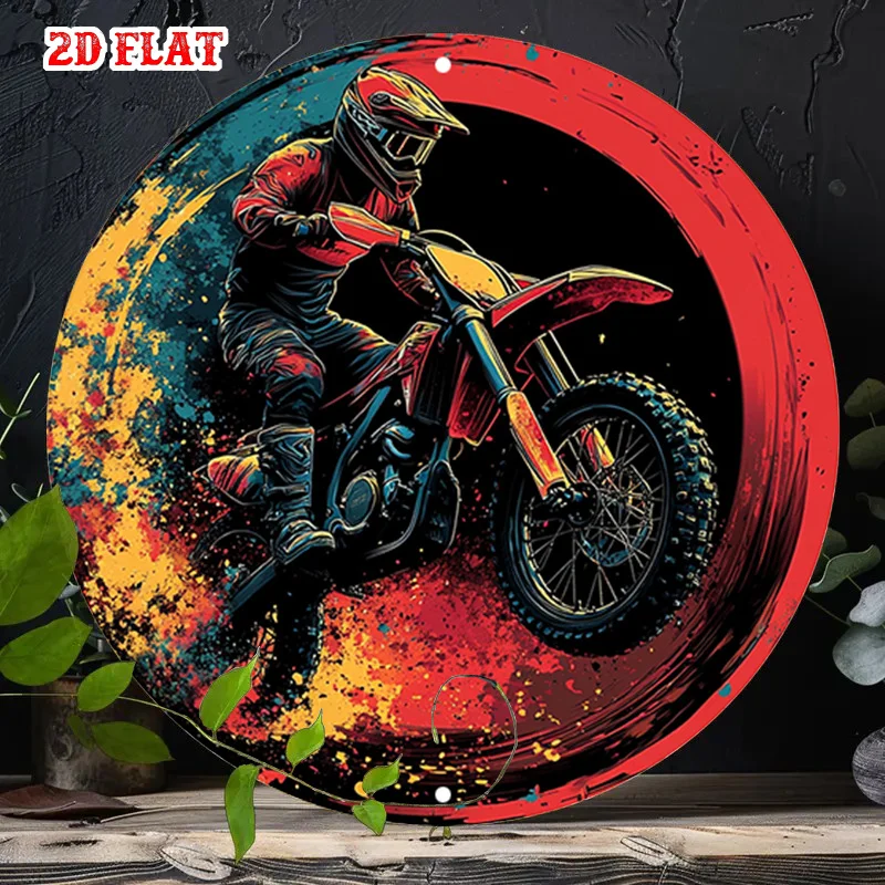 2D Plane - Integrated circular logo, designed for off-road motorcycles. Suitable for sports enthusiasts.