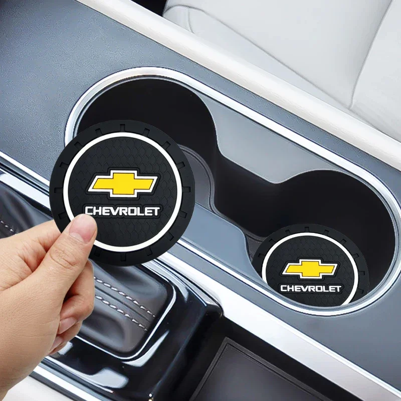 Car Anti Slip Coaster Anti-noise Water Cup Pad Cushion Car Accessories For Chevrolet Cruze Malibu Sail Spark Captiva Equinox