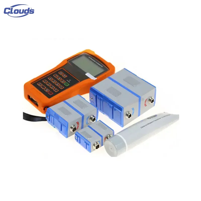 Hight Precision Ultrasonic Water Flow Meter Gas Mass Liquid Fuel Clamp On Portable Sensor  Handheld Flowmeter