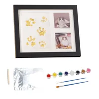 Imprint Clay Baby Hand and Footprints Kit Non-Toxic Paint DIY Keepsake Clay Handprint Keepsake Frame Horizontal Frame