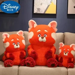 Disney-Muñeca de peluche de mapache para niños y niñas, nueva versión roja giratoria de deformación juvenil, Kawaii, Panda Rojo, regalo