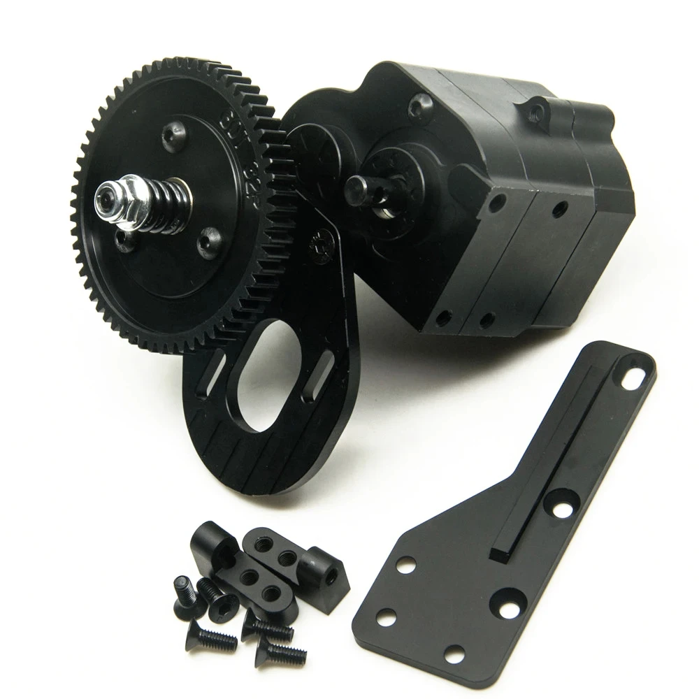 Modified 2 Speeds Gearbox AX2 Transmission Box for 1/10 RC Crawler Axial SCX10 Wraith Metal Gearbox Upgrade Spare Parts