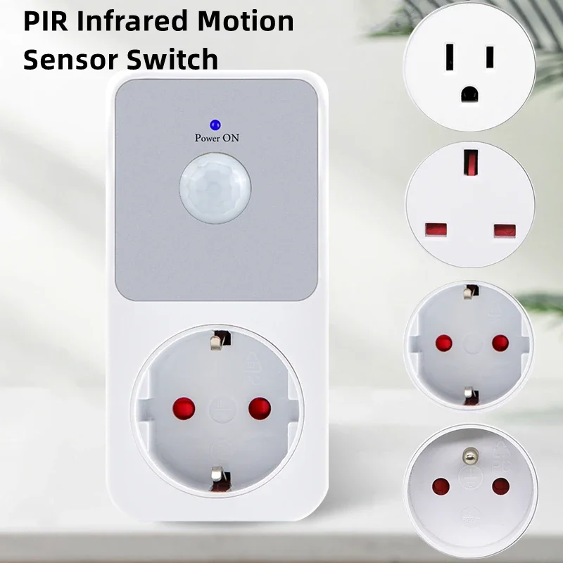 PIR Sensor Socket Protection Security Socket 120° Degree Wide Angle Automatic Sensors Lights Induction PC Flame Switches Lamp